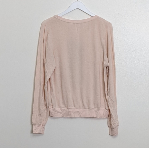 Wildfox Baggy Beach Jumper Small Pink Sweatshirt Pineapple Graphic - Picture 7 of 7